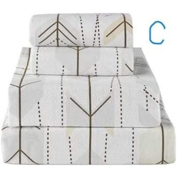 New Flannel Collection-100% Cotton Bed Sheet Set, 2 Sides Brushed for Ex… - Picture 8 of 9